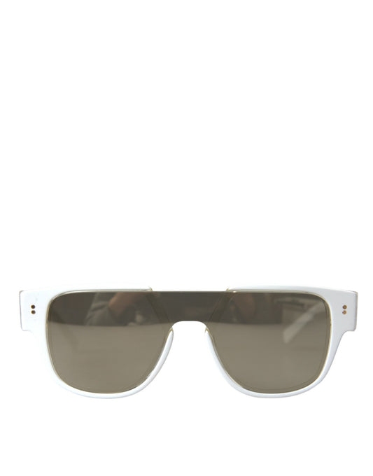 Dolce & Gabbana White Acetate Mirror Lenses DG4356 Sunglasses