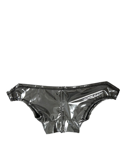 Dolce & Gabbana Silver Polyester Stretch Top