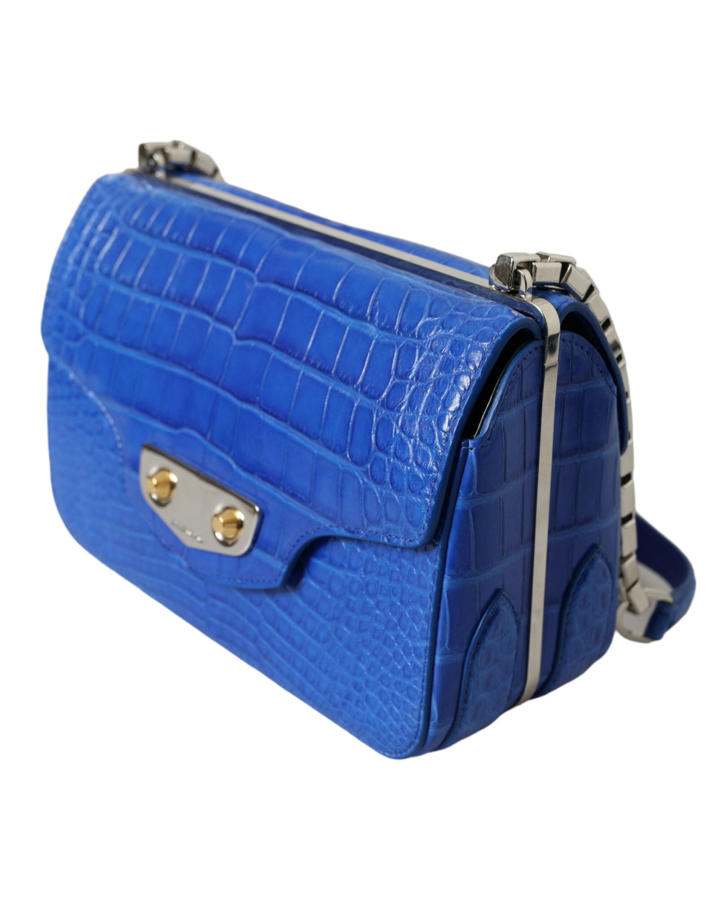 Balenciaga Blue Exotic Leather Neo Classic Purse Shoulder Handbag Bag