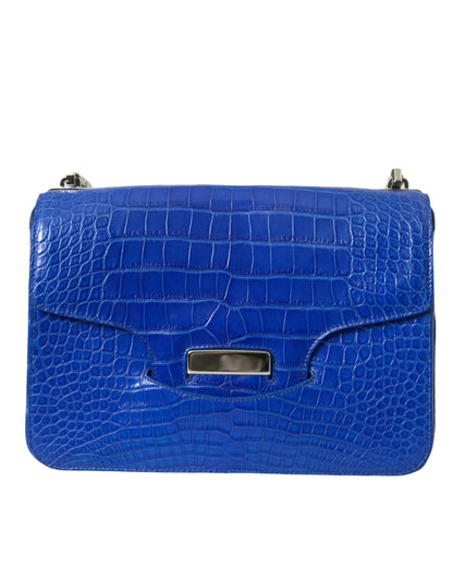 Balenciaga Blue Exotic Leather Neo Classic Small Shoulder Bag