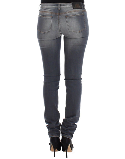 Ermanno Scervino Gray Slim Jeans Denim Pants Skinny Leg Stretch