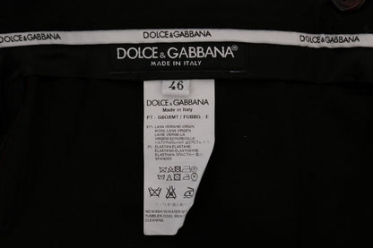 Dolce & Gabbana Purple Wool Stretch Formal Pants