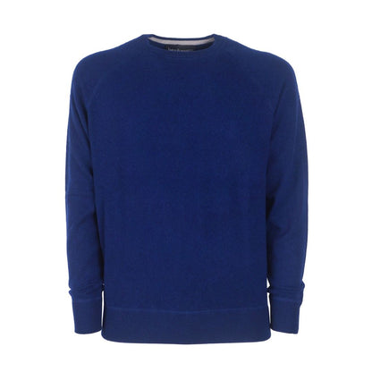 Emilio Romanelli Navy Cashmere Men Sweater