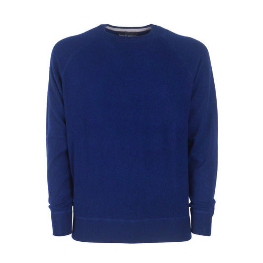 Emilio Romanelli Navy Cashmere Men Sweater