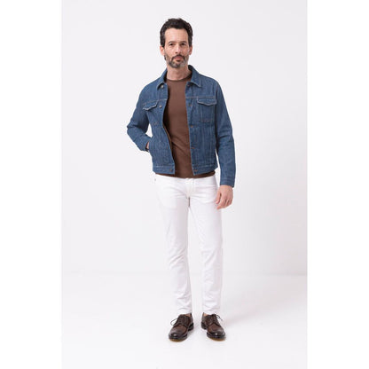 Don The Fuller Blue Cotton Men Jacket