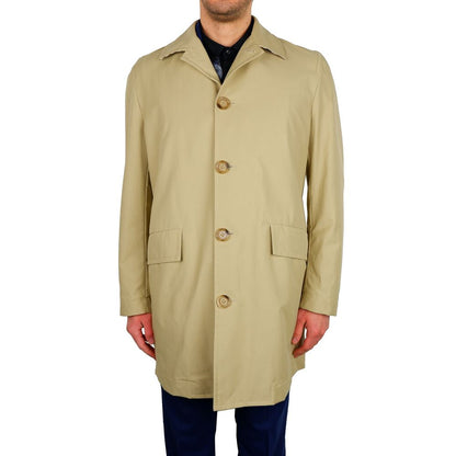 Aquascutum Beige Cotton Men Trench Coat