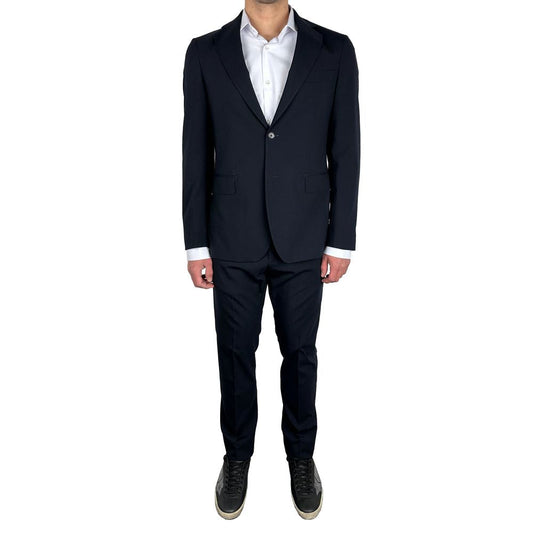 Aquascutum Navy Wool Men's Suit