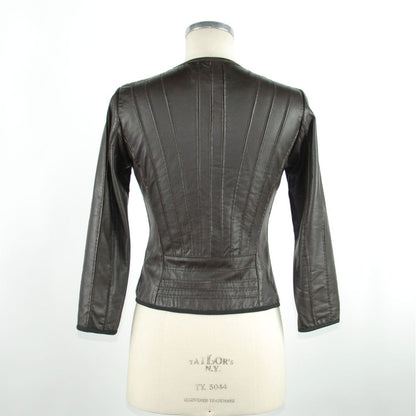 Emilio Romanelli Black Leather Women Jacket