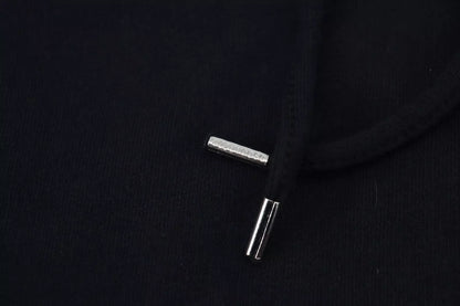 Dsquared² Black Tie Dye Cotton Hooded Sweatshirt Sweater