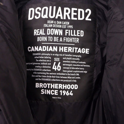 Dsquared² Black Nylon Men Down Jacket