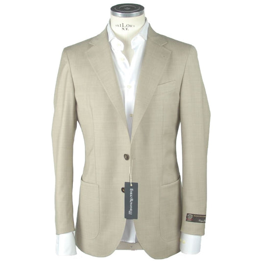 Emilio Romanelli Beige Wool Men's Blazer