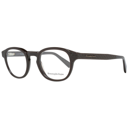 Ermenegildo Zegna Brown Men Glasses Frame