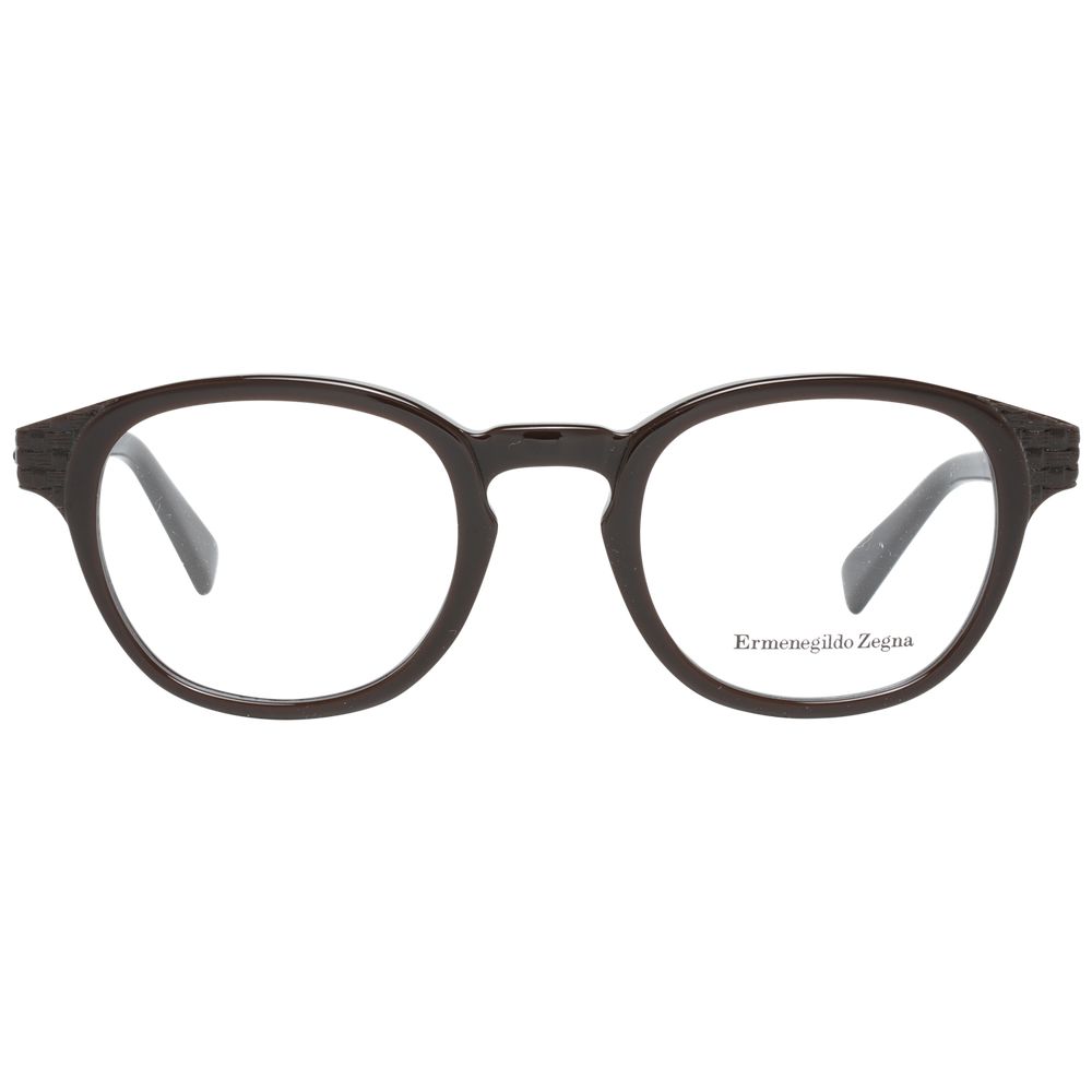 Ermenegildo Zegna Brown Men Glasses Frame