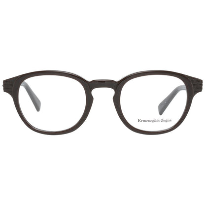 Ermenegildo Zegna Brown Men Glasses Frame