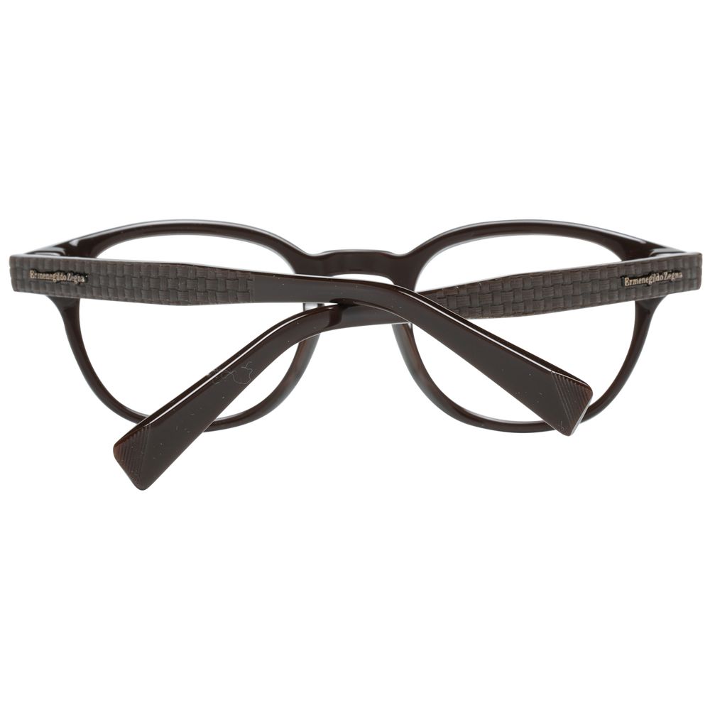 Ermenegildo Zegna Brown Men Glasses Frame