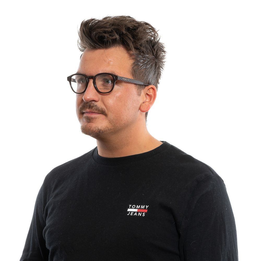 Ermenegildo Zegna Brown Men Glasses Frame