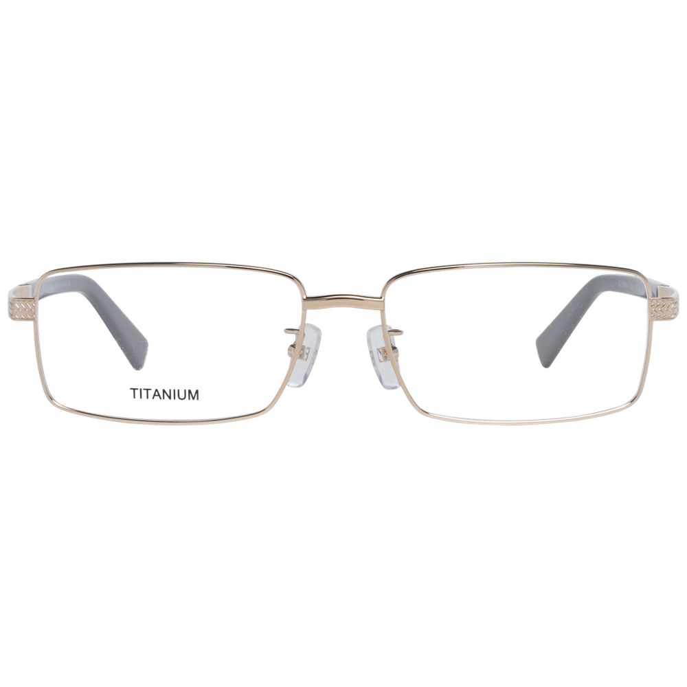 Ermenegildo Zegna Gold Men Glasses Frame