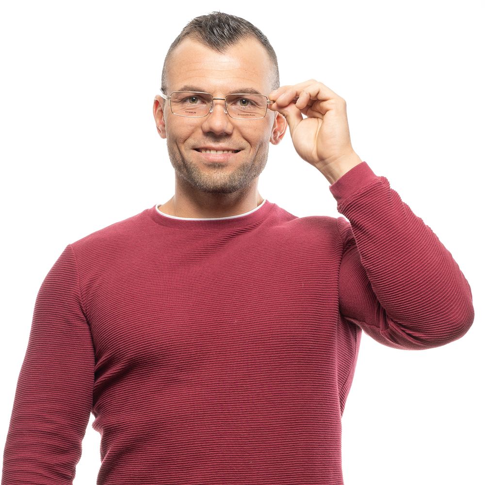 Ermenegildo Zegna Gold Men Glasses Frame