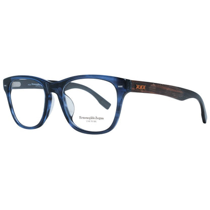 Ermenegildo Zegna Blue Men Glasses Frame