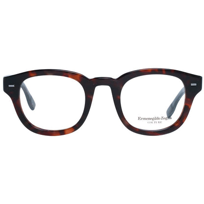 Ermenegildo Zegna Brown Men Glasses Frame