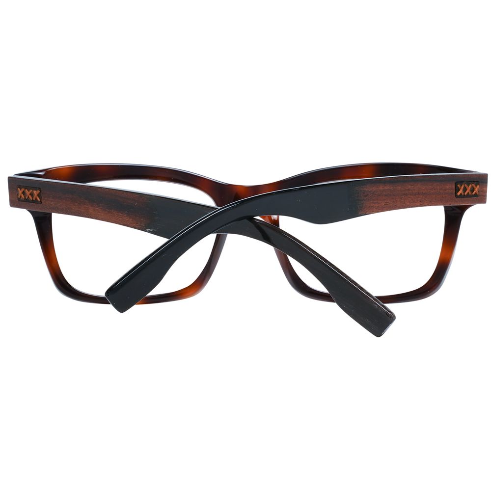 Ermenegildo Zegna Brown Men Glasses Frame