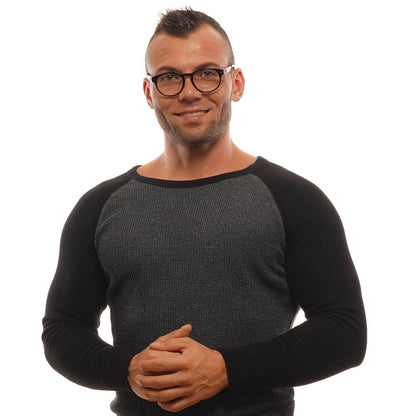 Ermenegildo Zegna Black Men Glasses Frame