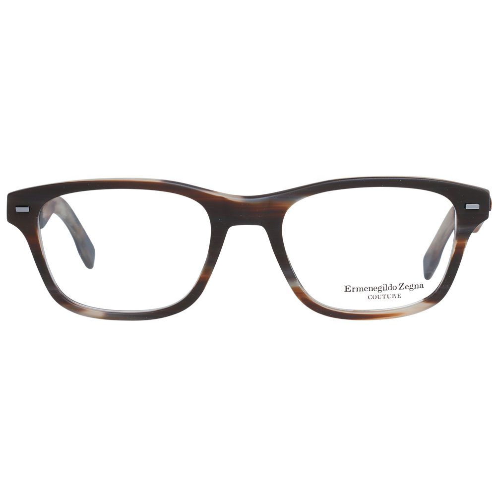 Ermenegildo Zegna Brown Men Glasses Frame