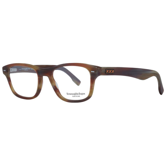 Ermenegildo Zegna Brown Men Glasses Frame