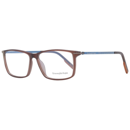 Ermenegildo Zegna Brown Men Glasses Frame