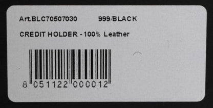 Billionaire Italian Couture Black Leather Cardholder Wallet