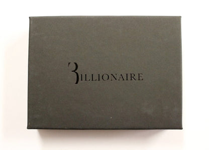 Billionaire Italian Couture Black Leather Cardholder Wallet