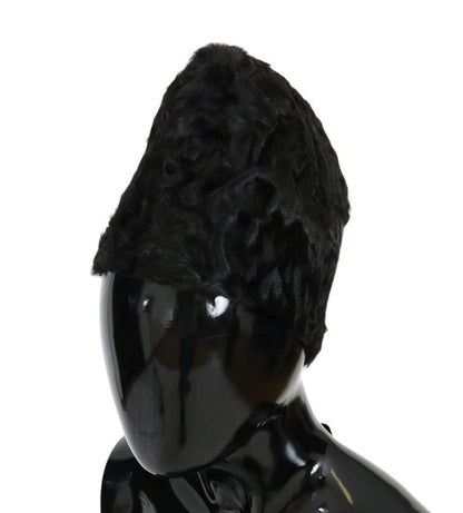 Dolce & Gabbana Black Xiangao Lamb Fur Beanie