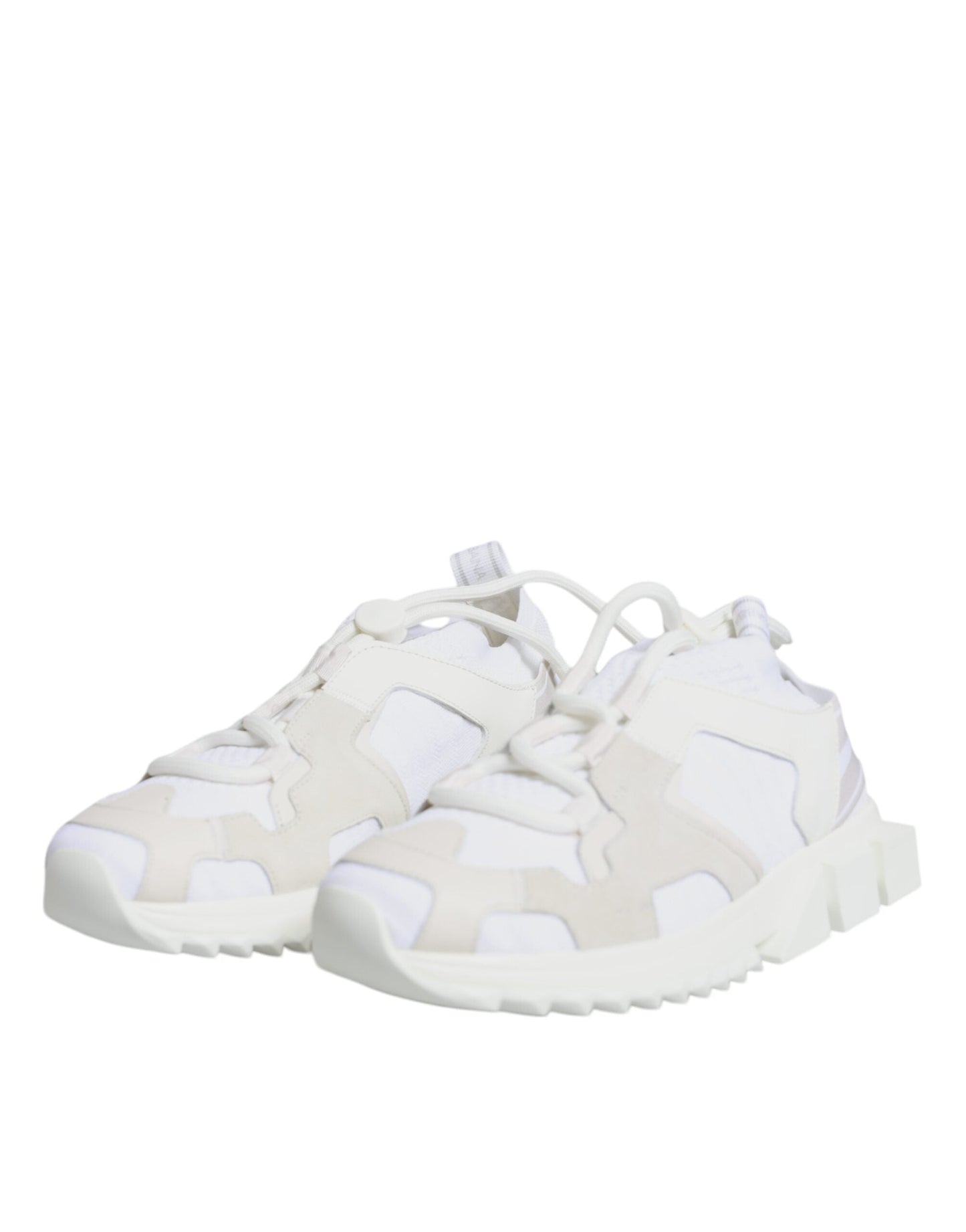 Dolce & Gabbana White Mesh Sorrento Trekking Sneakers Shoes