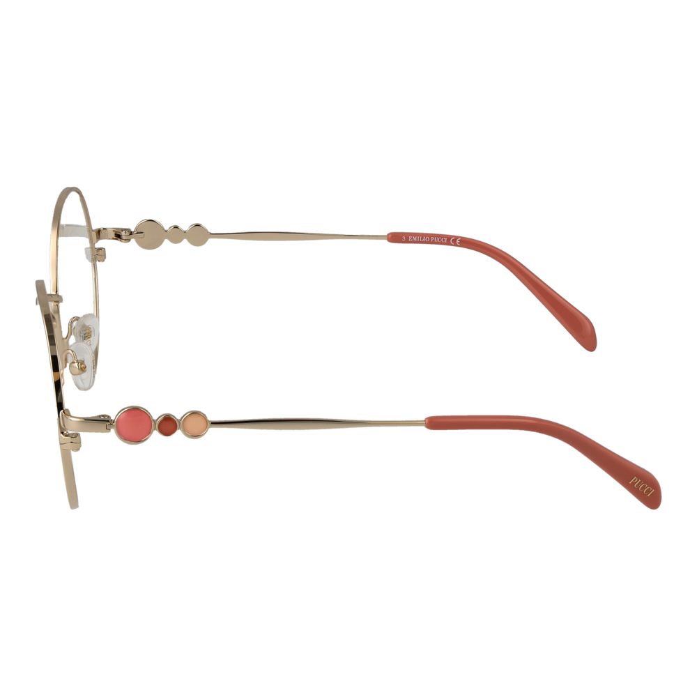 Emilio Pucci Gold Women Glasses Frame