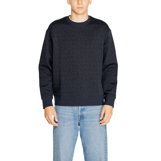 Armani Exchange Blue Cotton Sweatshirt