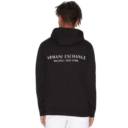 Armani Exchange Black Cotton Hoody