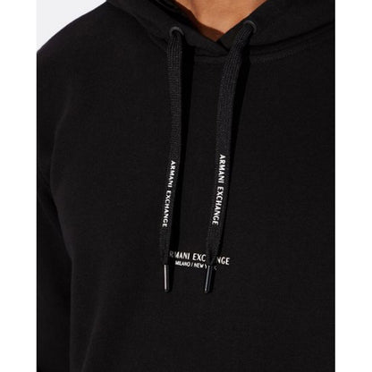 Armani Exchange Black Cotton Hoody
