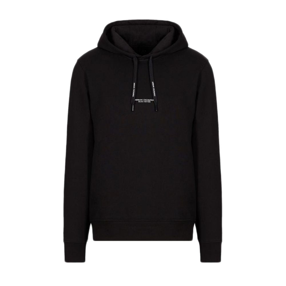 Armani Exchange Black Cotton Hoody