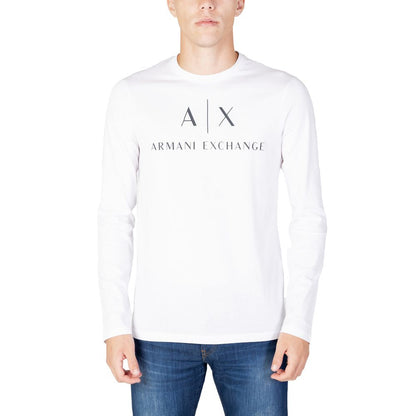 Armani Exchange White Cotton Long Sleeve