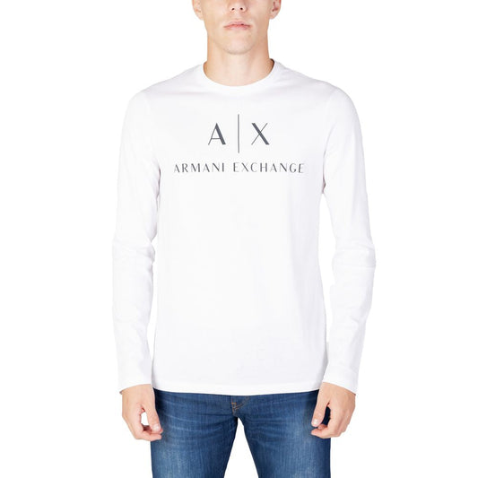 Armani Exchange White Cotton Long Sleeve