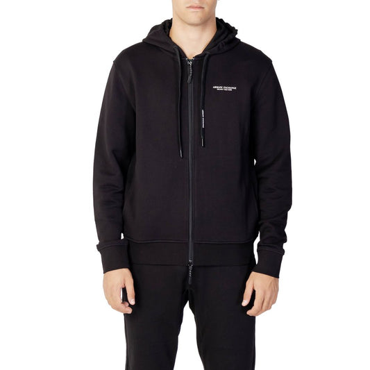 Armani Exchange Black Cotton Hoody