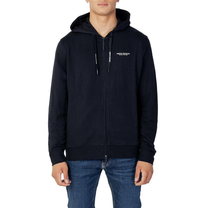 Armani Exchange Blue Cotton Hoody