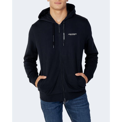 Armani Exchange Blue Cotton Hoody