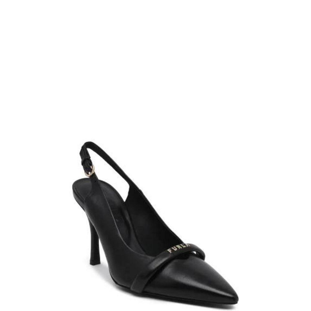 Furla Black Leather High Heel