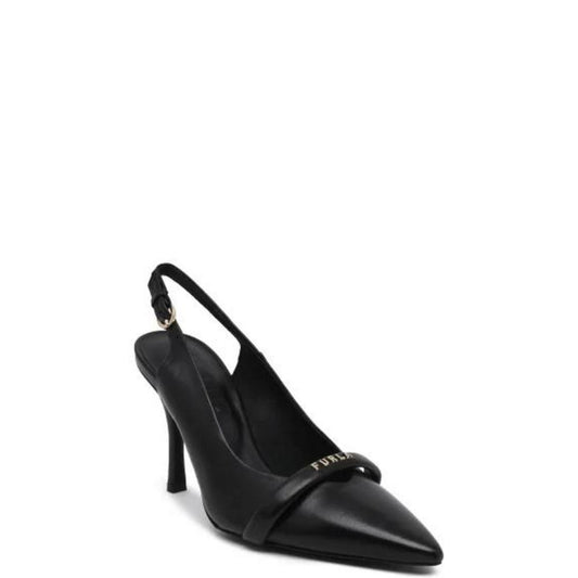 Furla Black Leather High Heel