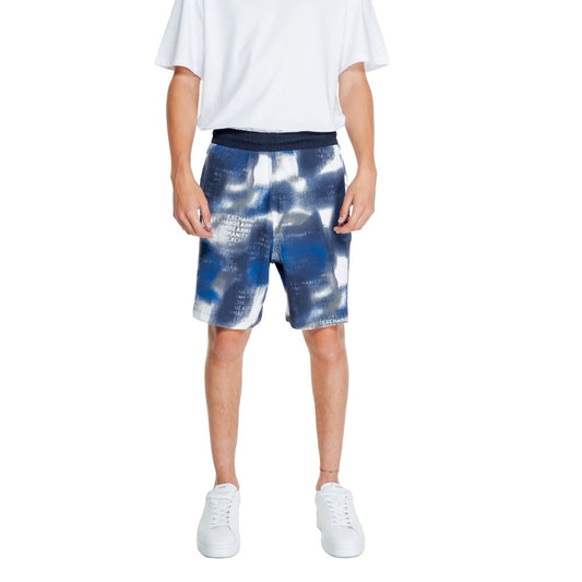 Armani Exchange Blue Cotton Bermuda