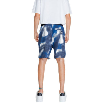 Armani Exchange Blue Cotton Bermuda