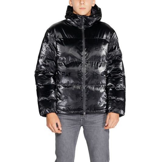 EA7 Emporio Armani Black Polyester Jackets & Coat