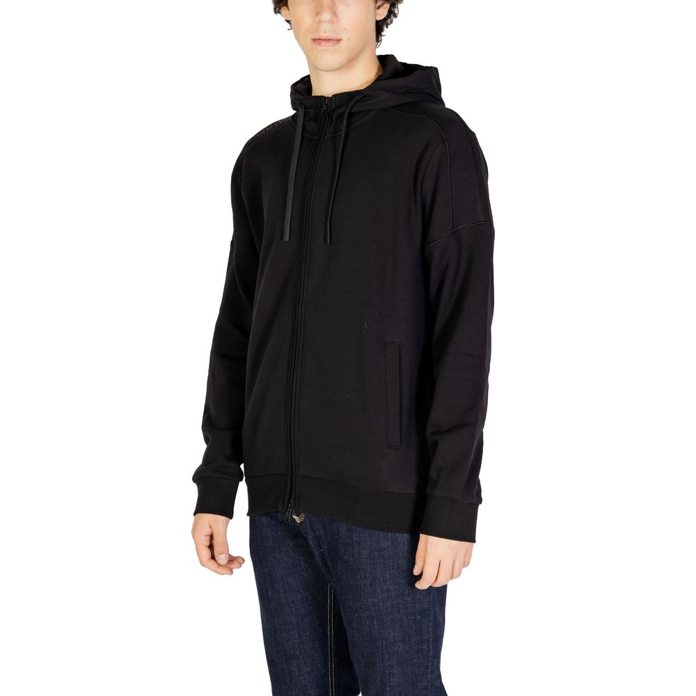 EA7 Emporio Armani Black Cotton Hoody