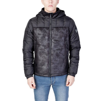 EA7 Emporio Armani Black Polyester Jackets & Coat